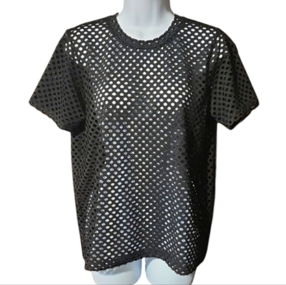 Black Mesh Women's Top